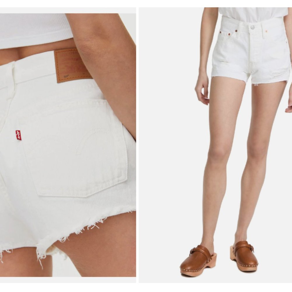 Levi's® Premium 501® WOMEN'S SHORTS 26 WHITE